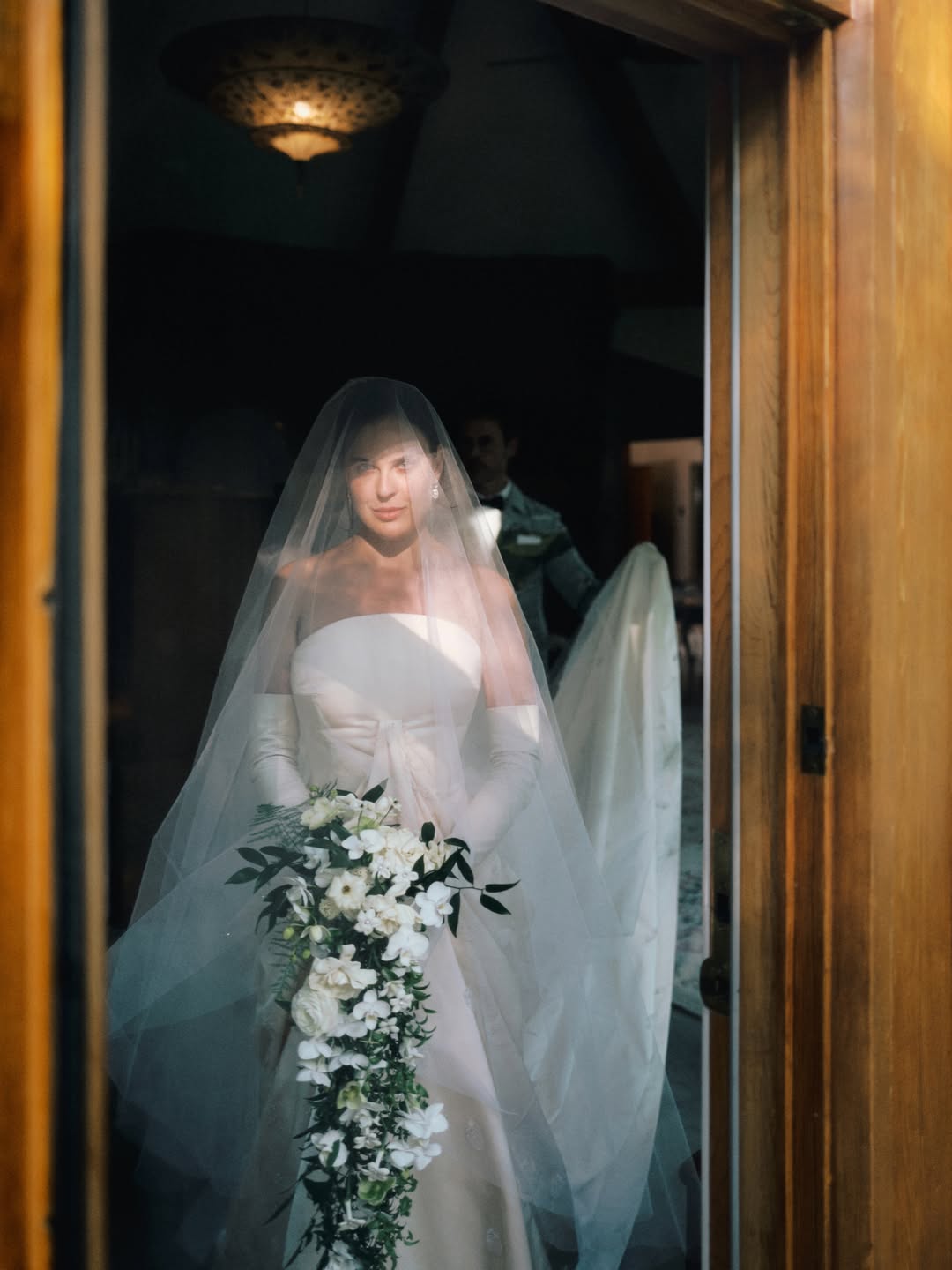 Tallulah Willis and Demi Moore wedding portrait
